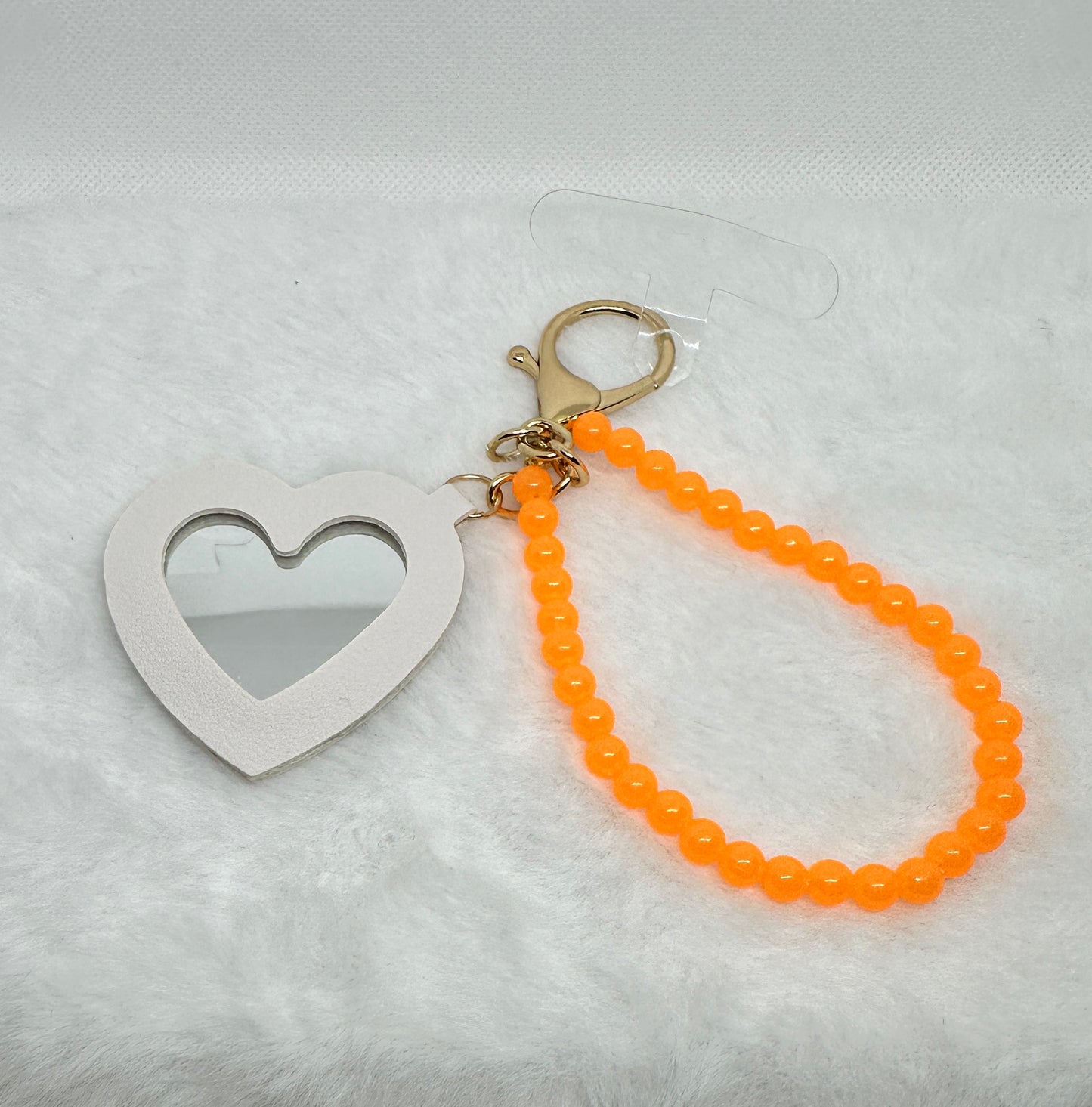 Sleutel/telefoon hanger Glow in the dark Oranje